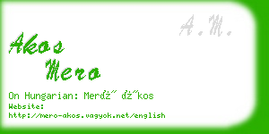 akos mero business card